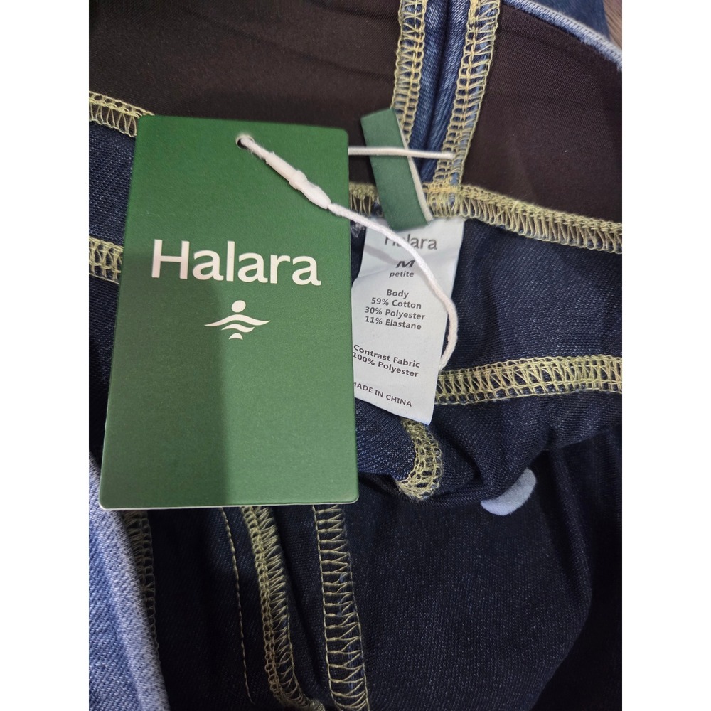 Halara Flex High Waisted Pocket Baggy Wide Leg Washed Casual Jeans Med. Petite - Picture 5 of 6